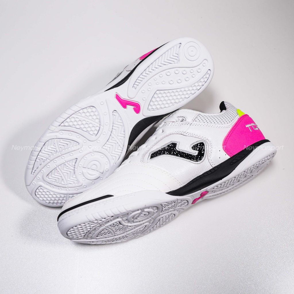 Giày đá bóng Futsal Top Flex 2532 - White/Black Fuchsia TOPW2532IN