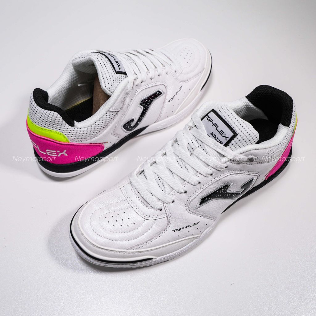 Giày đá bóng Futsal Top Flex 2532 - White/Black Fuchsia TOPW2532IN