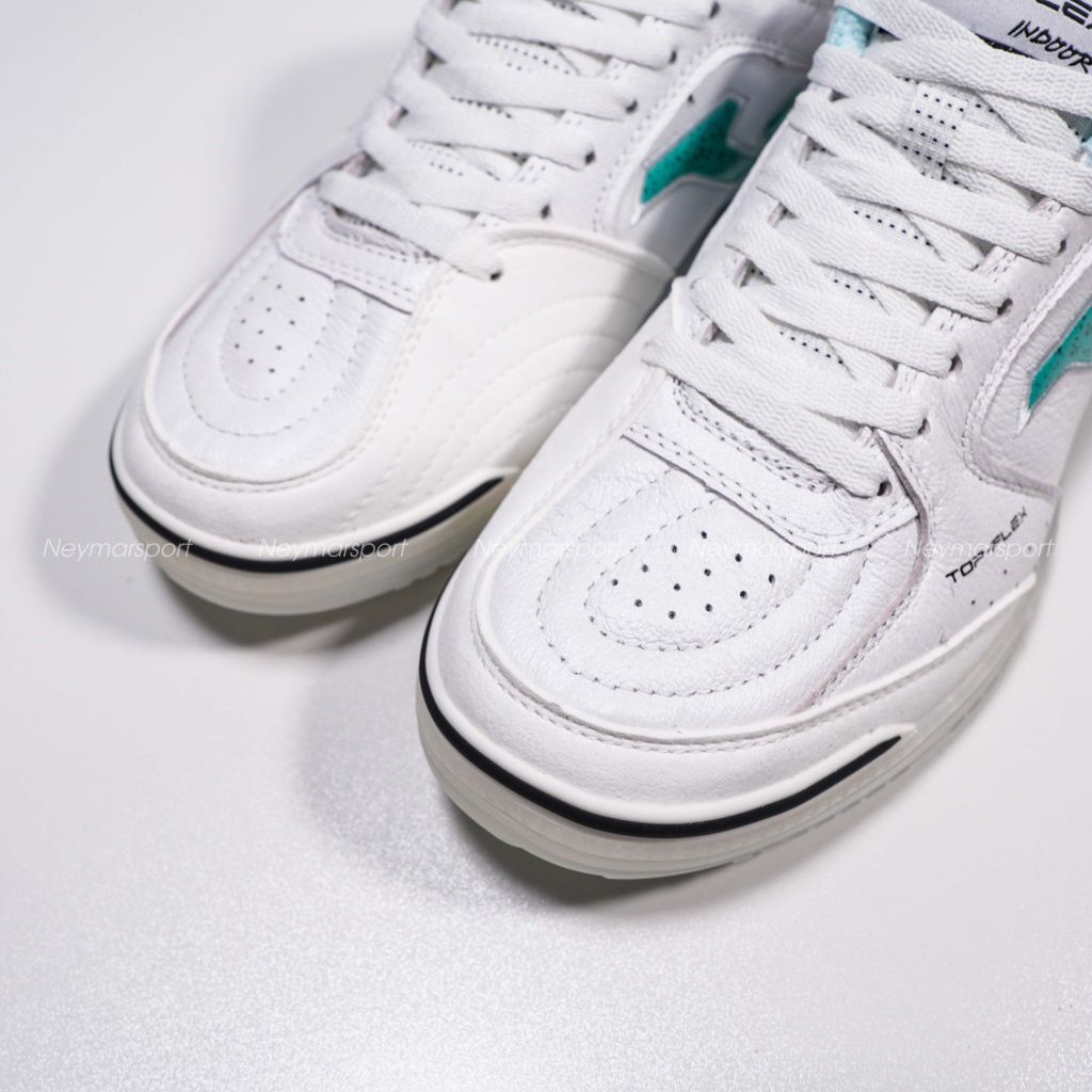 Giày đá bóng Futsal Joma Top Flex 2502 - White/Turquoise - TOPW2502IN