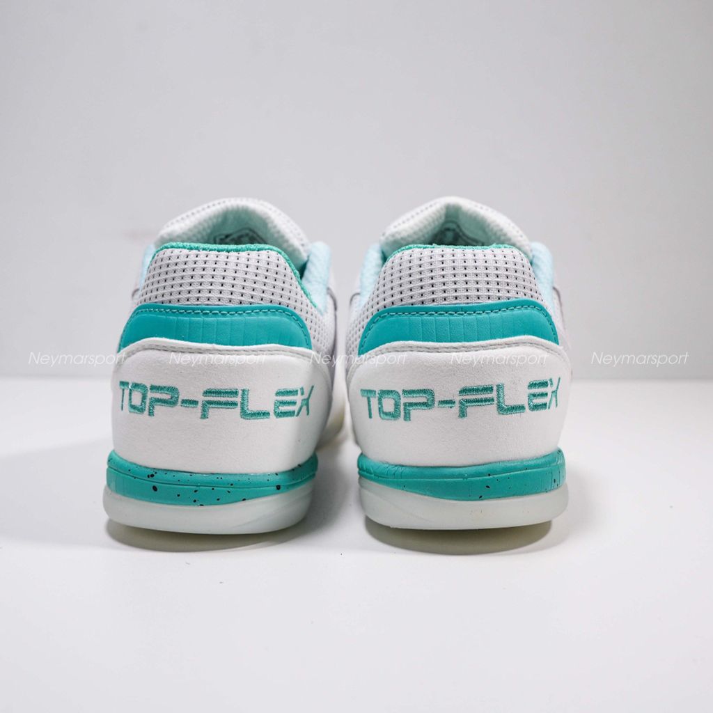 Giày đá bóng Futsal Joma Top Flex 2502 - White/Turquoise - TOPW2502IN
