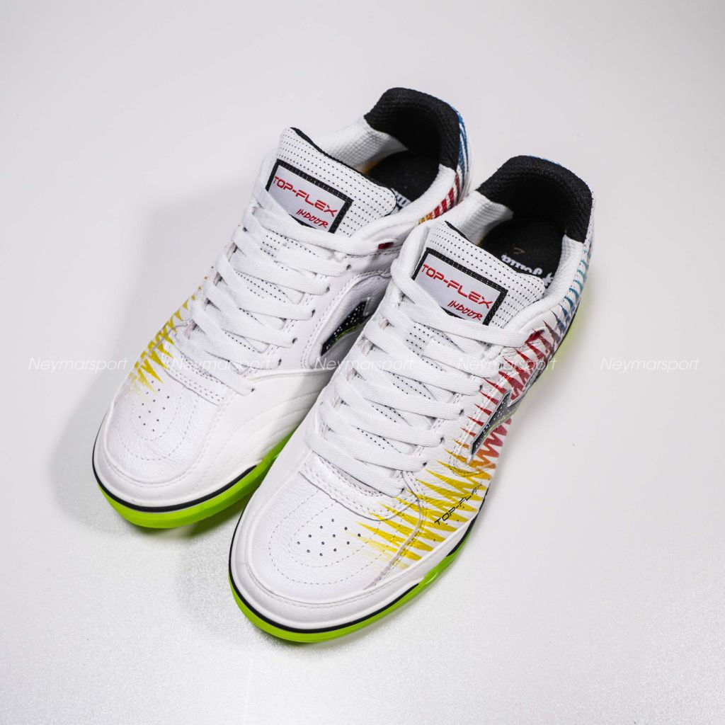 Giày đá bóng Futsal JOMA Top Flex Rebound 2576 - White/Yellow/Red TORW2528IN