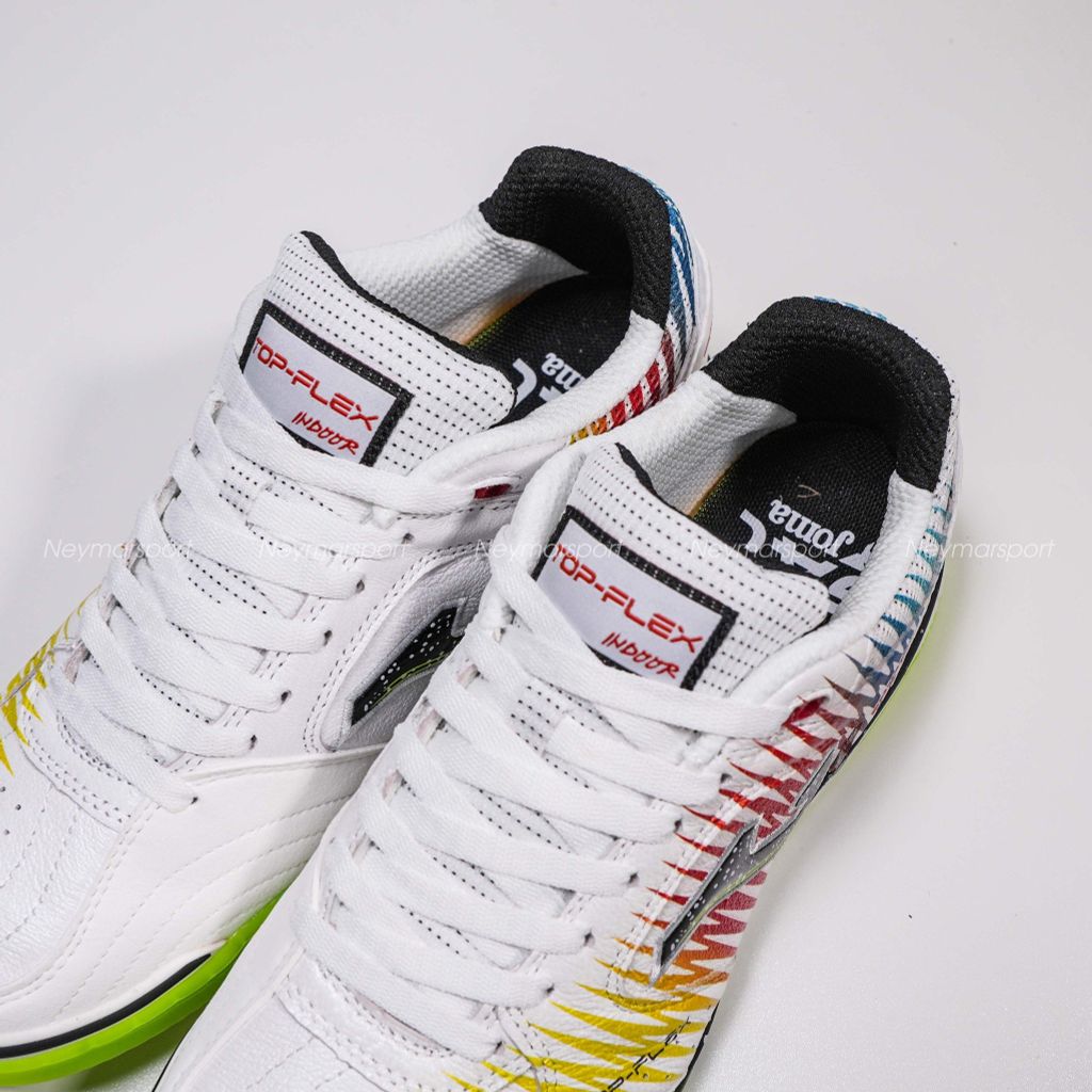 Giày đá bóng Futsal JOMA Top Flex Rebound 2576 - White/Yellow/Red TORW2528IN