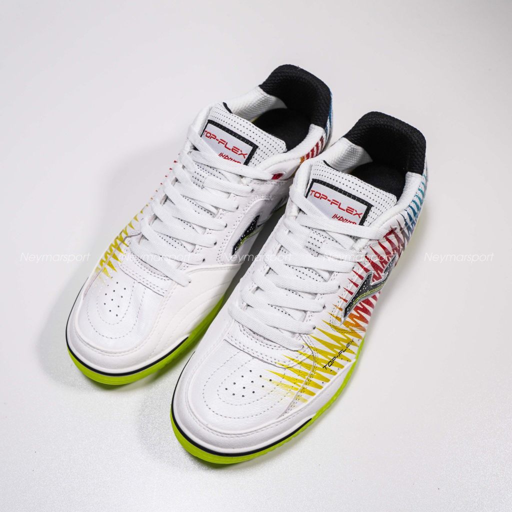 Giày đá bóng Futsal JOMA Top Flex 2576 - White/Yellow/Red TOPW2576IN