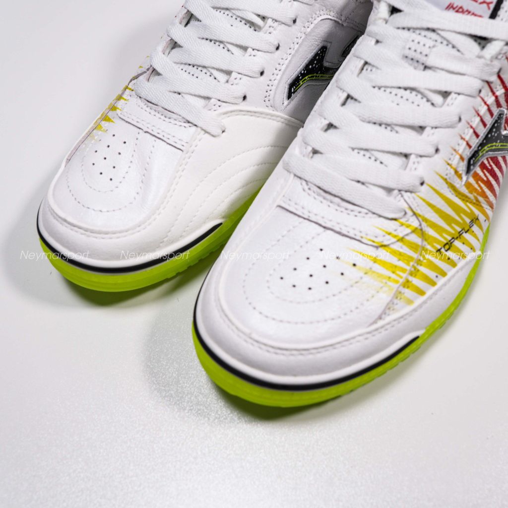 Giày đá bóng Futsal JOMA Top Flex 2576 - White/Yellow/Red TOPW2576IN