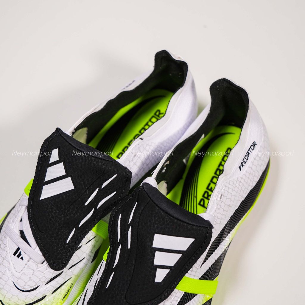 Giày đá bóng adidas Predator League Fold-over Tongue FG/AG Radiant Blaze - Footwear White/Core Black/Lucid Lemon JI1111