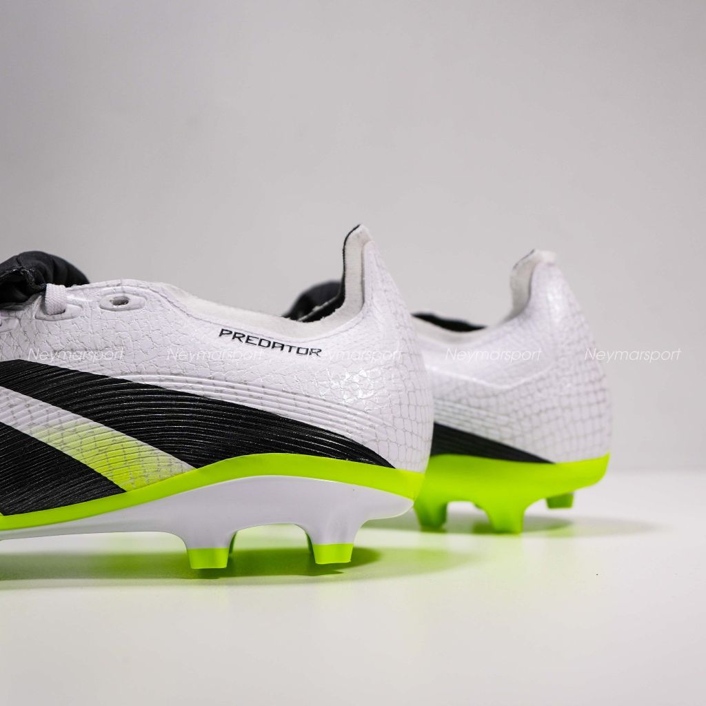 Giày đá bóng adidas Predator League Fold-over Tongue FG/AG Radiant Blaze - Footwear White/Core Black/Lucid Lemon JI1111