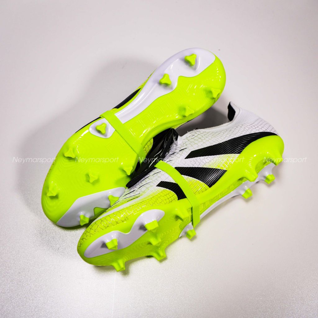 Giày đá bóng adidas Predator League Fold-over Tongue FG/AG Radiant Blaze - Footwear White/Core Black/Lucid Lemon JI1111