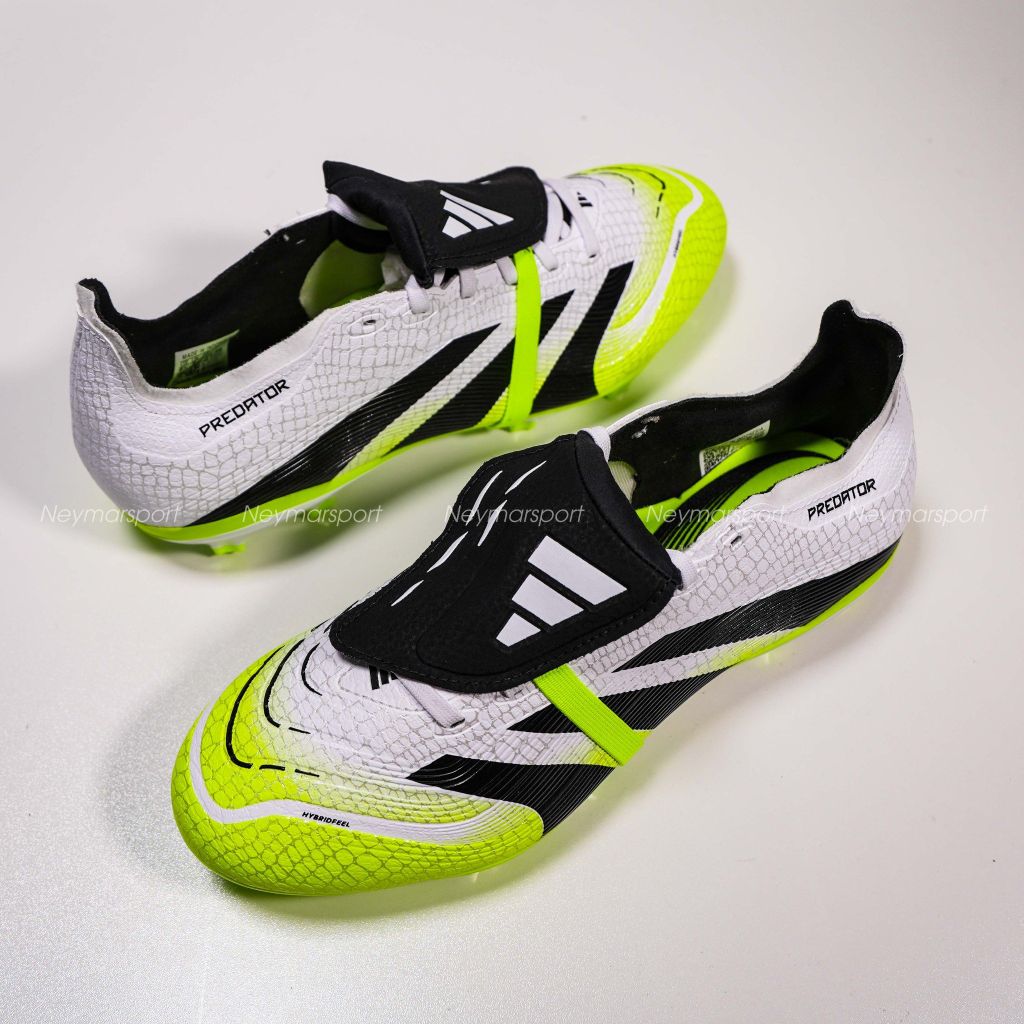 Giày đá bóng adidas Predator League Fold-over Tongue FG/AG Radiant Blaze - Footwear White/Core Black/Lucid Lemon JI1111