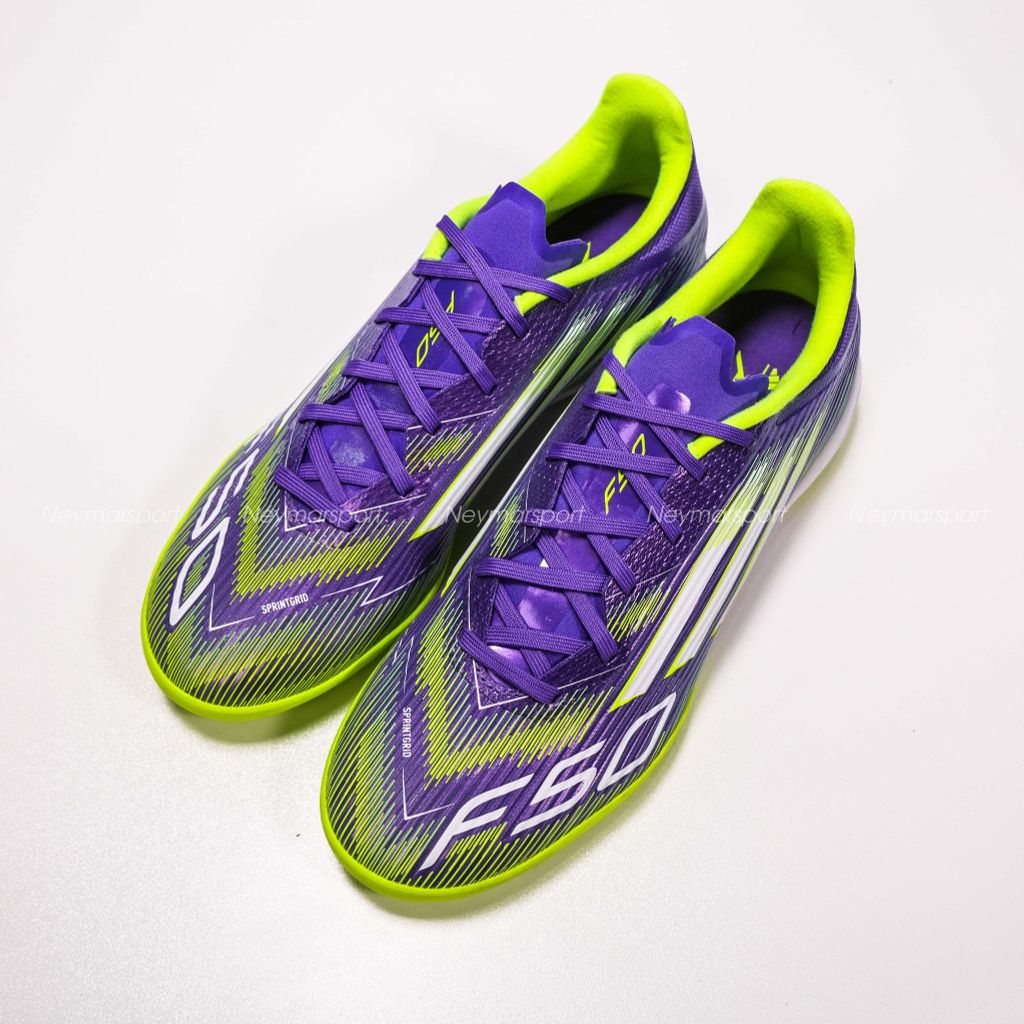 Giày đá bóng adidas F50 League TF Radiant Blaze - Purple Rush/Footwear White/Lucid Lemon JH7724