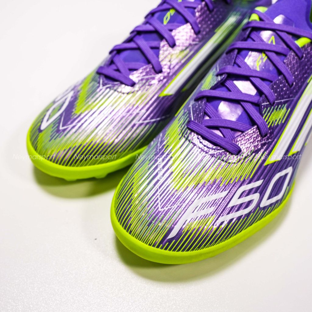 Giày đá bóng adidas F50 League TF Radiant Blaze - Purple Rush/Footwear White/Lucid Lemon JH7724