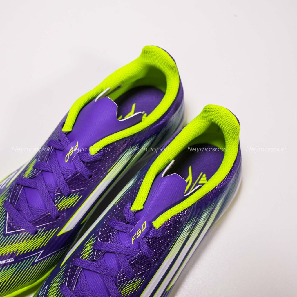 Giày đá bóng adidas F50 League TF Radiant Blaze - Purple Rush/Footwear White/Lucid Lemon Kids JI0000