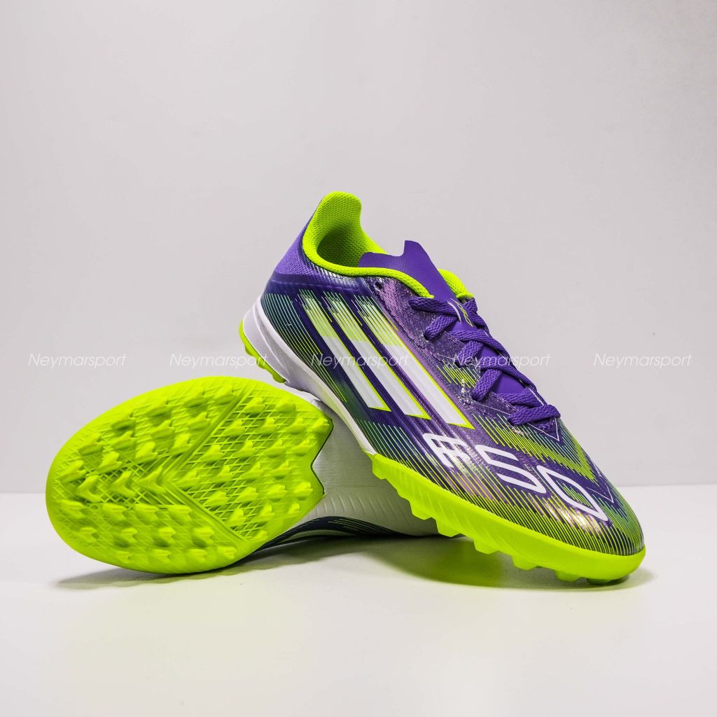 Giày đá bóng adidas F50 League TF Radiant Blaze - Purple Rush/Footwear White/Lucid Lemon Kids JI0000