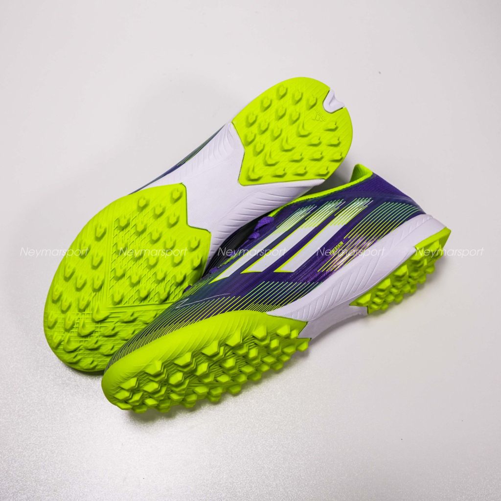 Giày đá bóng adidas F50 League TF Radiant Blaze - Purple Rush/Footwear White/Lucid Lemon Kids JI0000