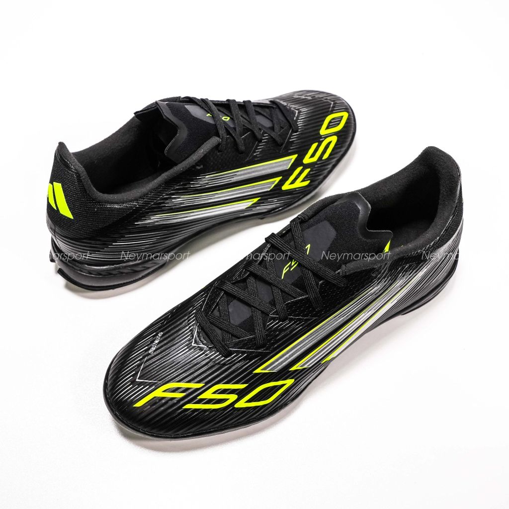 Giày đá bóng Adidas F50 League TF Black Pack - Black/Neon JH7725