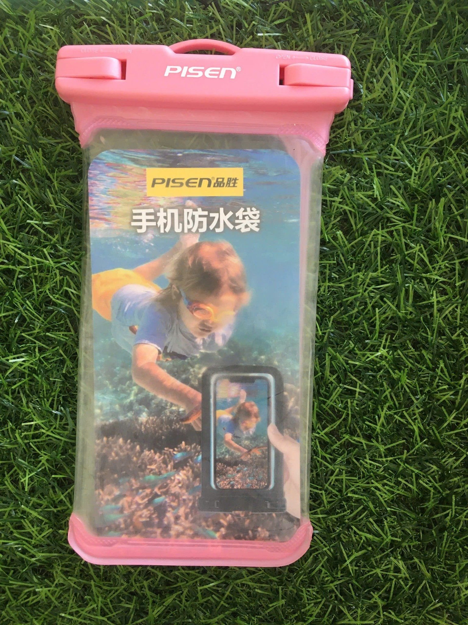 Túi chống nước cho điện thoại Pisen chính hãng (Hồng)