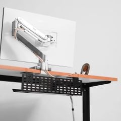 Khay Đi Dây HyperWork CM03 Thép | Tải Trọng 10kg | Lắp Đặt Kẹp Bàn & Bắt Vít | Thiết Kế Lỗ Thông Minh | 2 Kích Thước/Màu Sắc