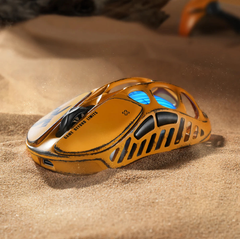 Chuột Chơi Game GravaStar Mercury X Special Edition Battle Worn-Yellow - Siêu Nhẹ 49g, Cảm Biến 32.000 DPI, Tri-mode
