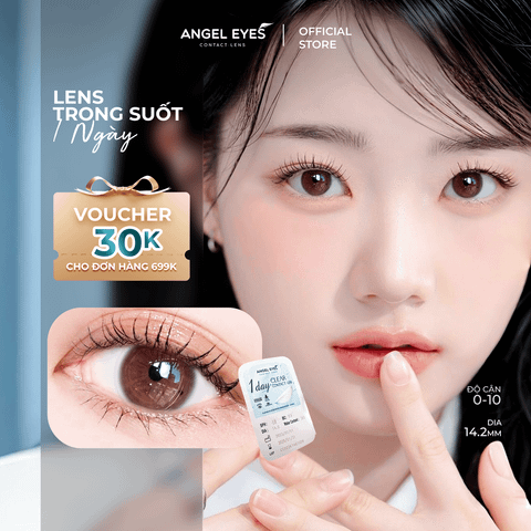 LENS 1 NGÀY TRONG SUỐT | LENS 1 NGÀY KHÔNG MÀU ANGEL EYES