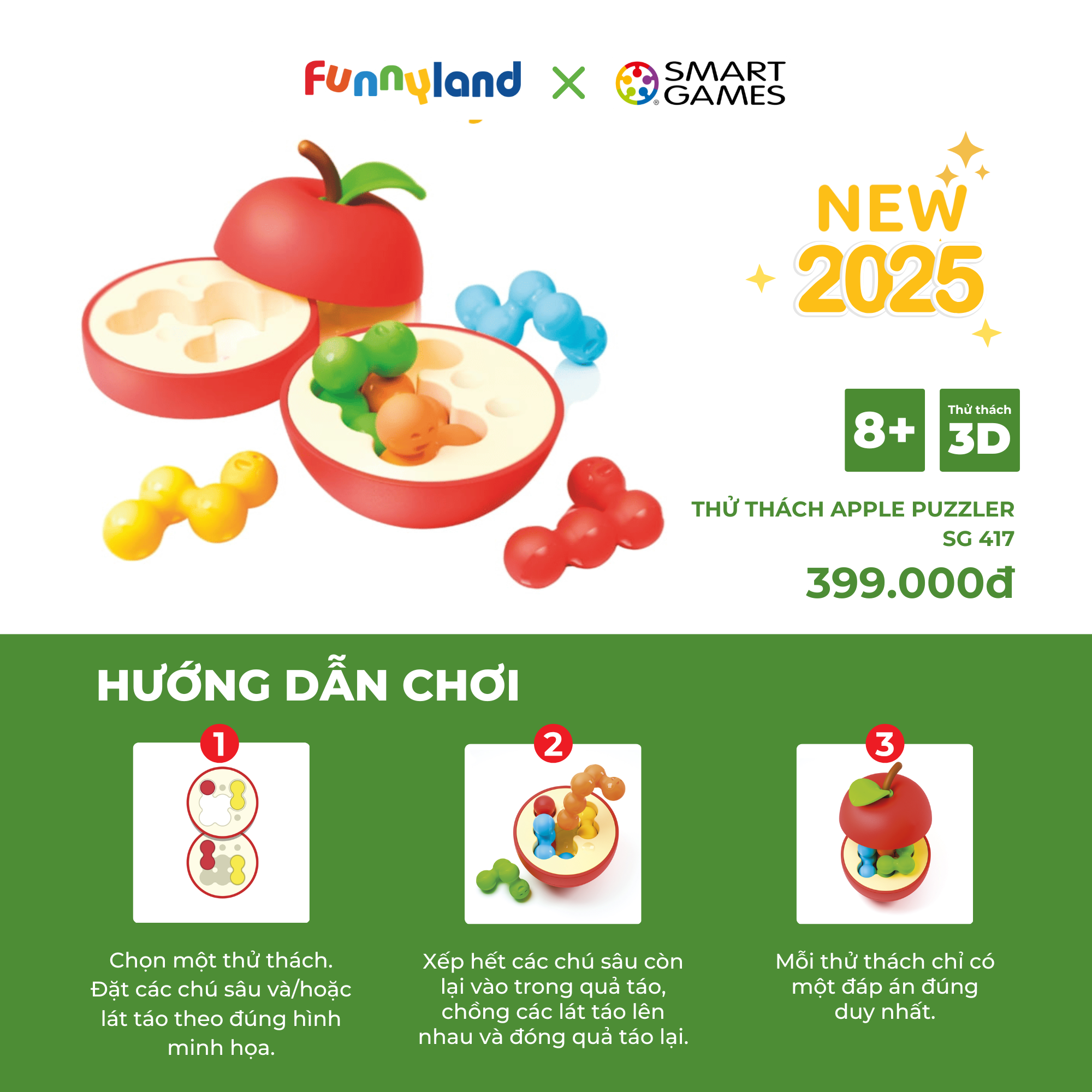 Đồ chơi trí tuệ Smartgames Thử thách Apple Puzzler