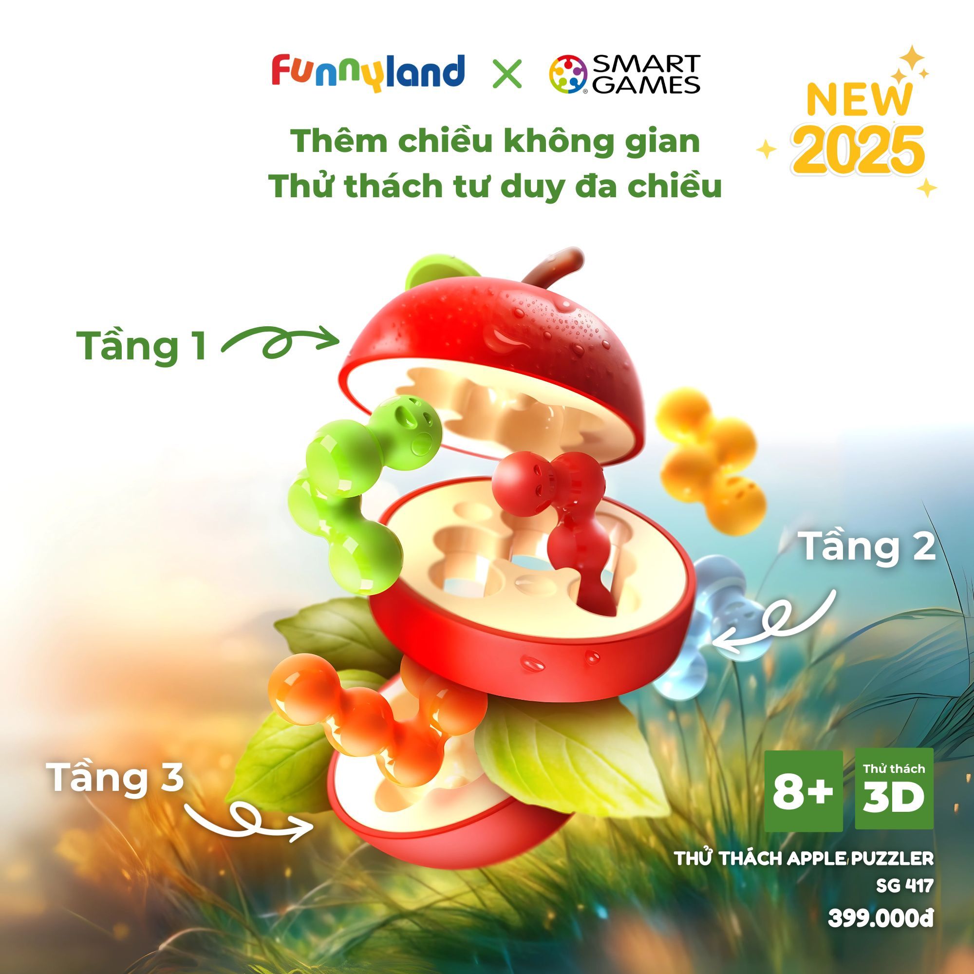 Đồ chơi trí tuệ Smartgames Thử thách Apple Puzzler