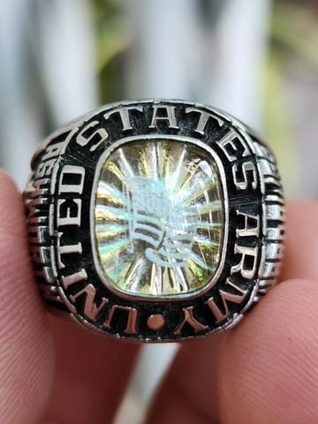  nhẫn mỹ xưa hợp kim quân đội army Balfour 