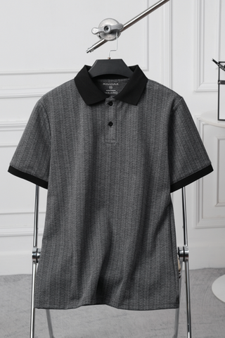 ÁO THUN POLO DỆT XÁM ĐẬM - VH003887