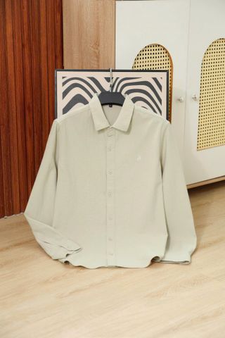 ÁO SƠ MI NAM TAY DÀI LINEN MÀU KEM - T003729