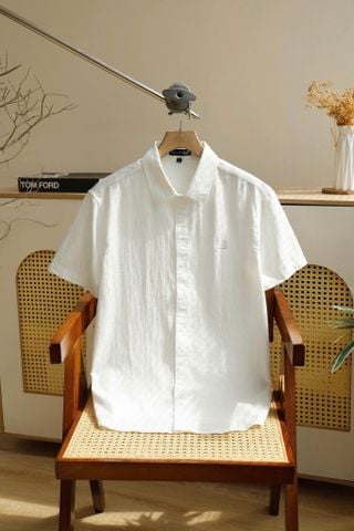 ÁO SƠ MI NAM TAY NGẮN LINEN MÀU TRẮNG - T003730