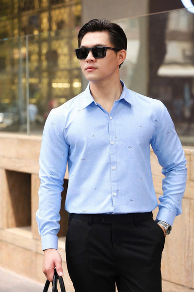 ÁO SƠ MI NAM TAY DÀI HỌA TIẾT - HS002000