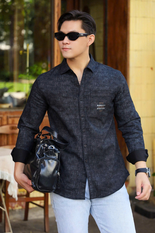ÁO SƠ MI NAM TAY DÀI HỌA TIẾT - T003561
