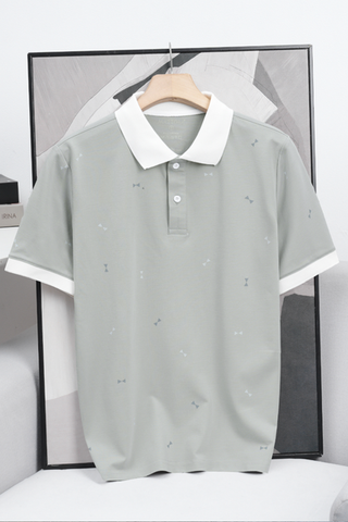 ÁO THUN POLO LẠNH INFULL XÁM - VH003899