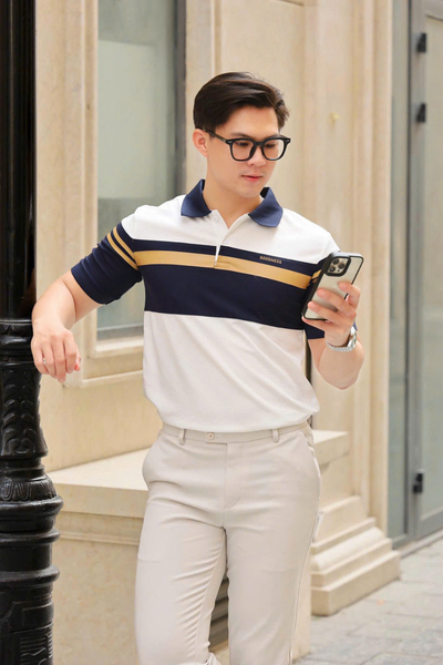 ÁO THUN POLO PHỐI NGỰC - H003628