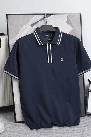 ÁO THUN POLO LOGO Z XANH ĐEN - VH003898