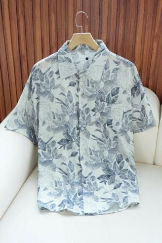ÁO SƠ MI NAM TAY NGẮN HỌA TIẾT JC002003
