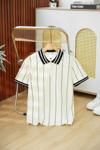ÁO THUN POLO KẺ SỌC TRẮNG - P004313