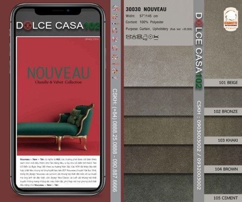 30030 vải đa năng NOUVEAU 10 màu copyright 2019