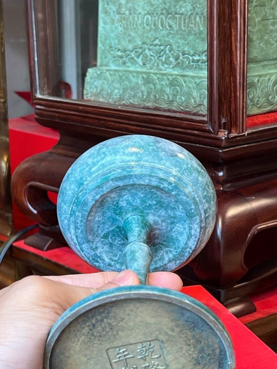 Lư đốt trầm bằng đồng mầu khoáng nhiệt độ cao