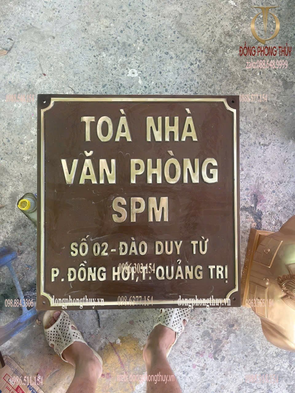 Biển số nhà bằng đồng đúc