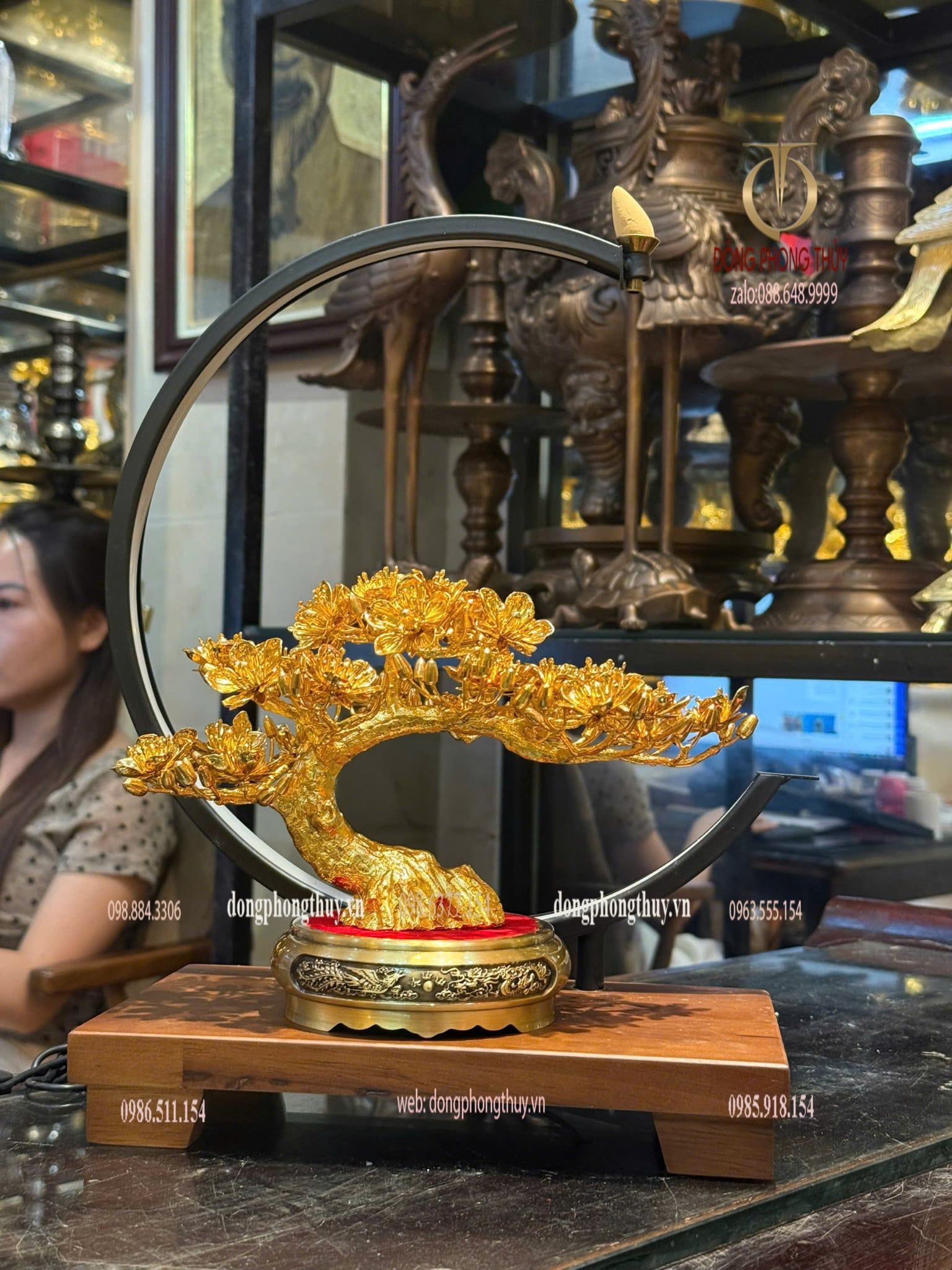Cây mai vàng 24k bằng đồng mạ vàng 24k