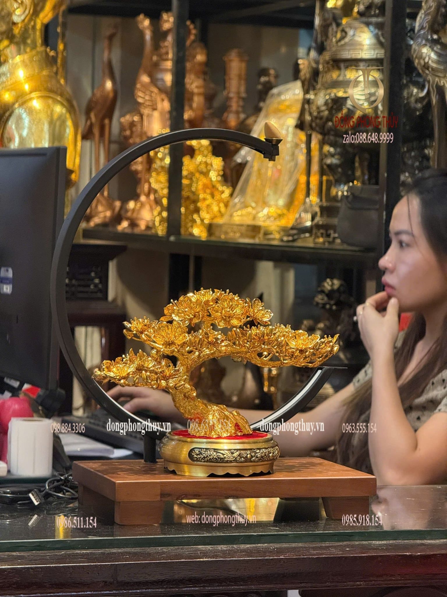 Cây mai vàng 24k bằng đồng mạ vàng 24k
