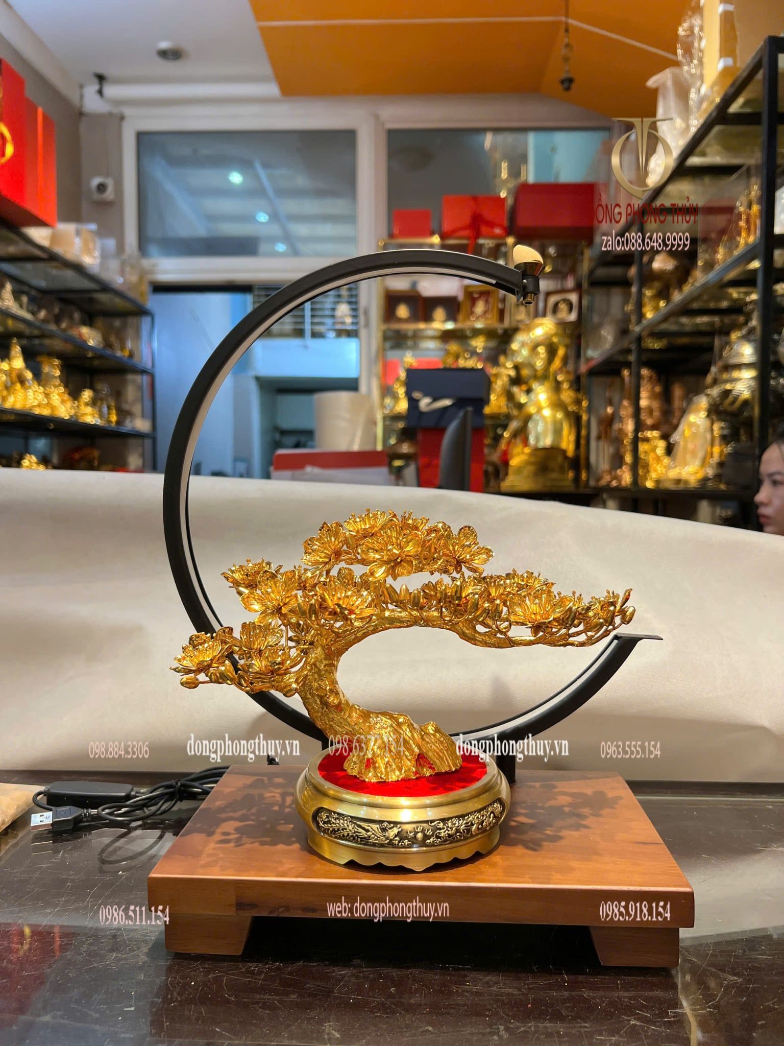Cây mai vàng 24k bằng đồng mạ vàng 24k