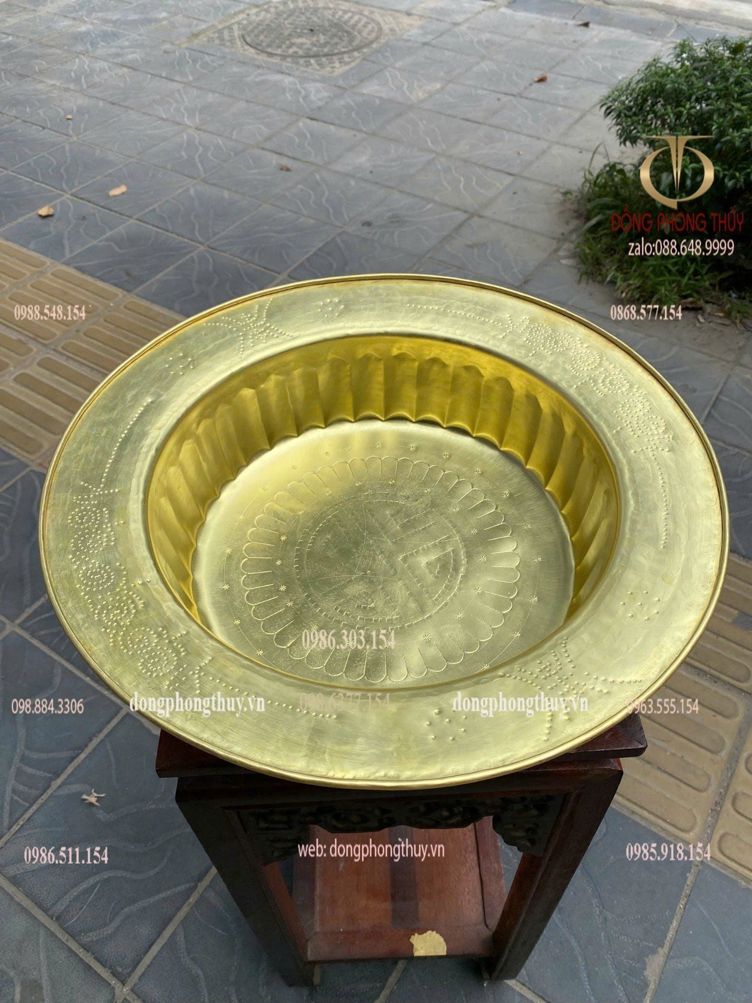 Chậu đồng vàng 42cm