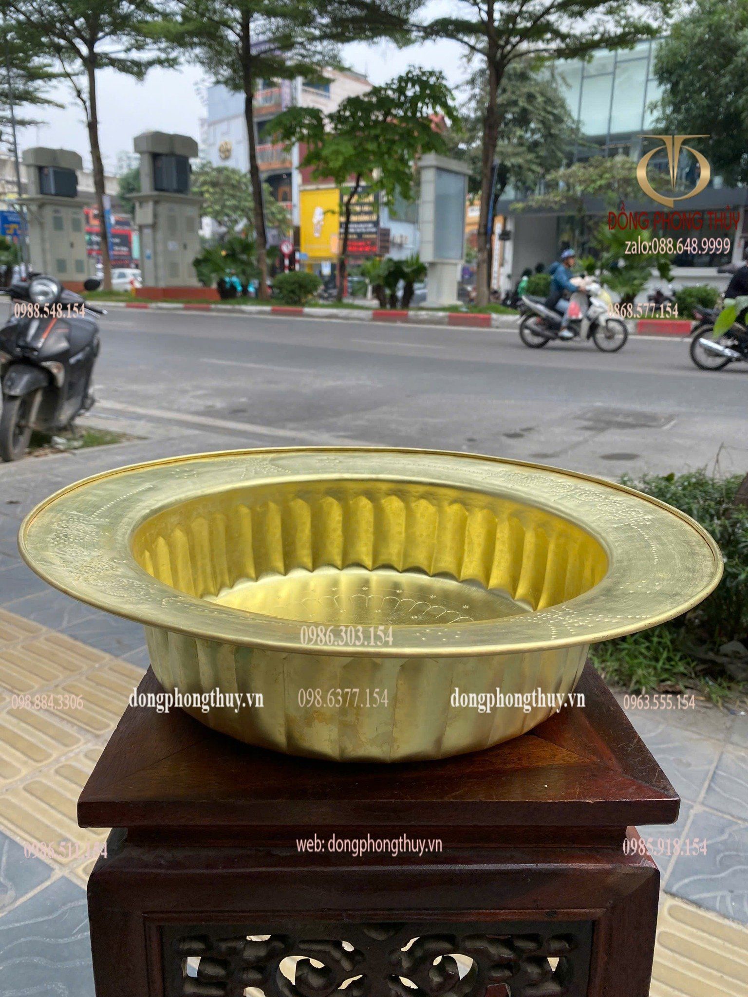 Chậu đồng vàng 42cm
