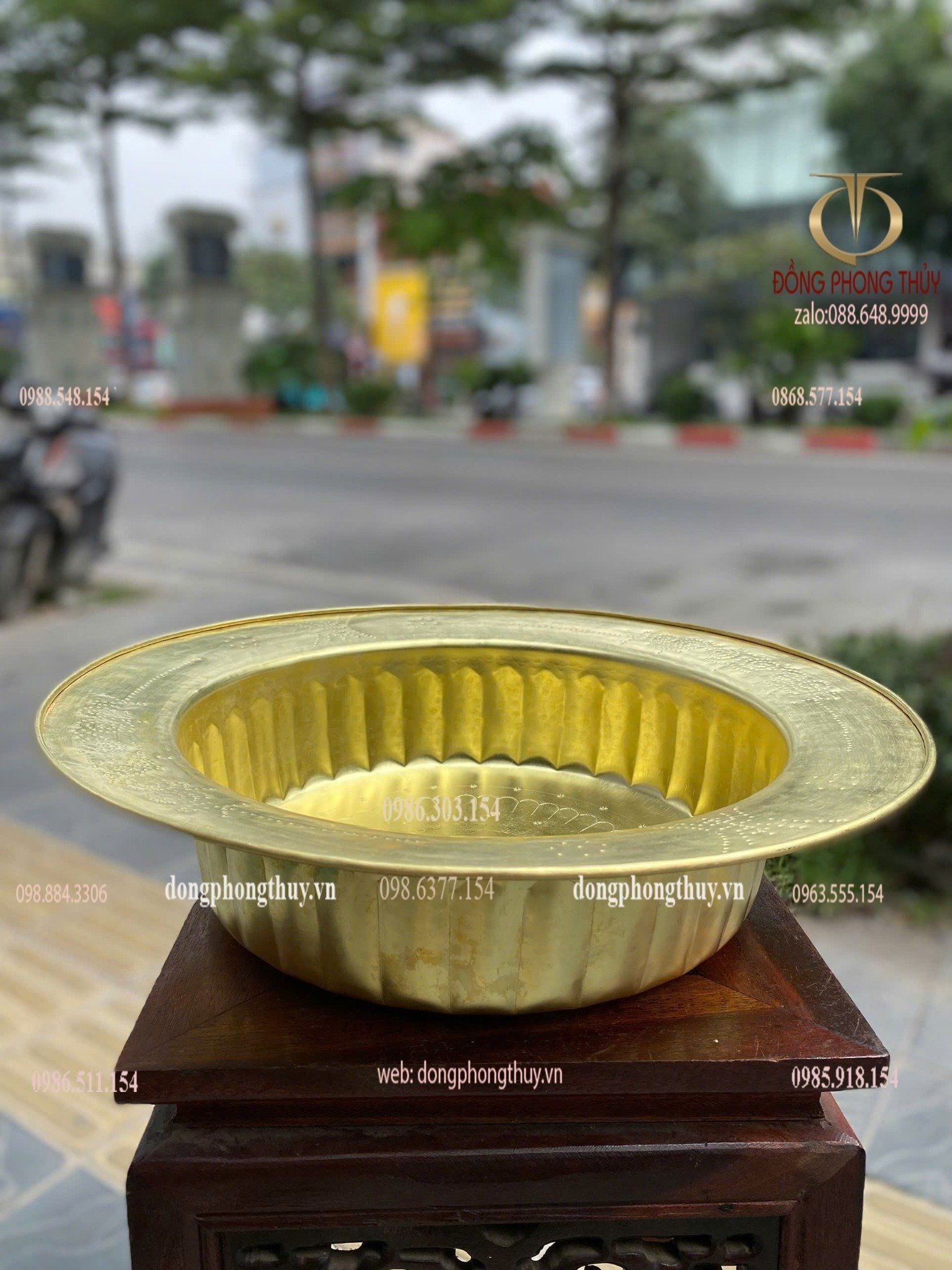 Chậu đồng vàng 42cm