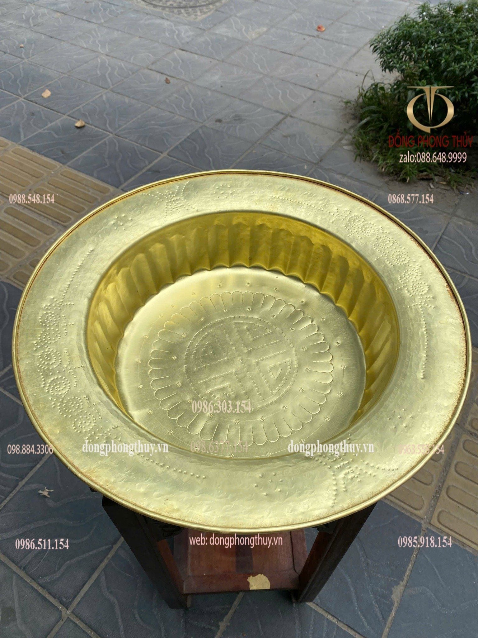 Chậu đồng vàng 42cm