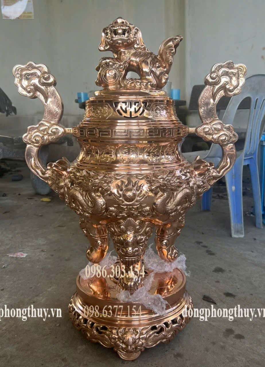 Bộ đỉnh đồng đỏ 70cm 62kg