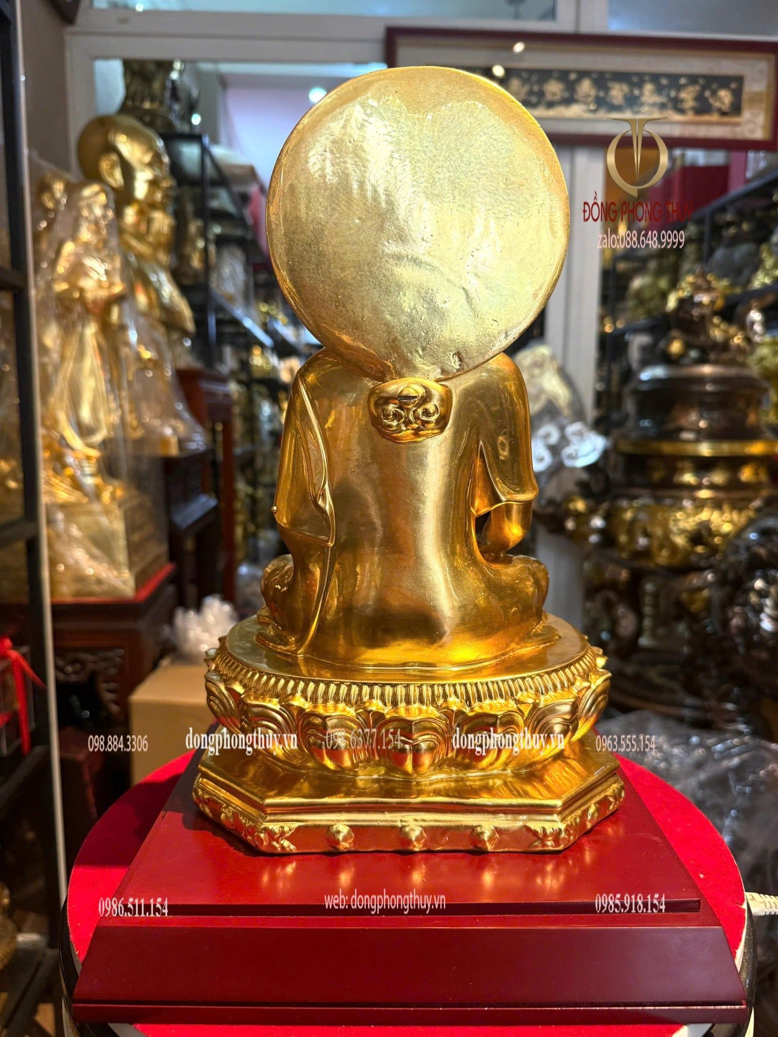 Tượng dược sư bằng đồng dát vàng 24k