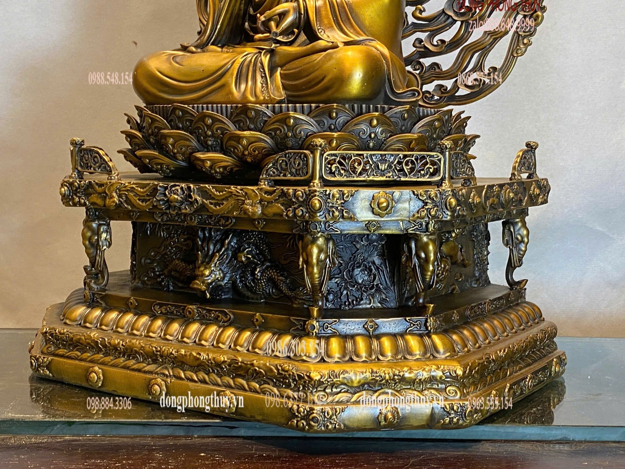Tượng phật Quan Âm bồ tát cao 62cm nặng 20kg bằng đồng