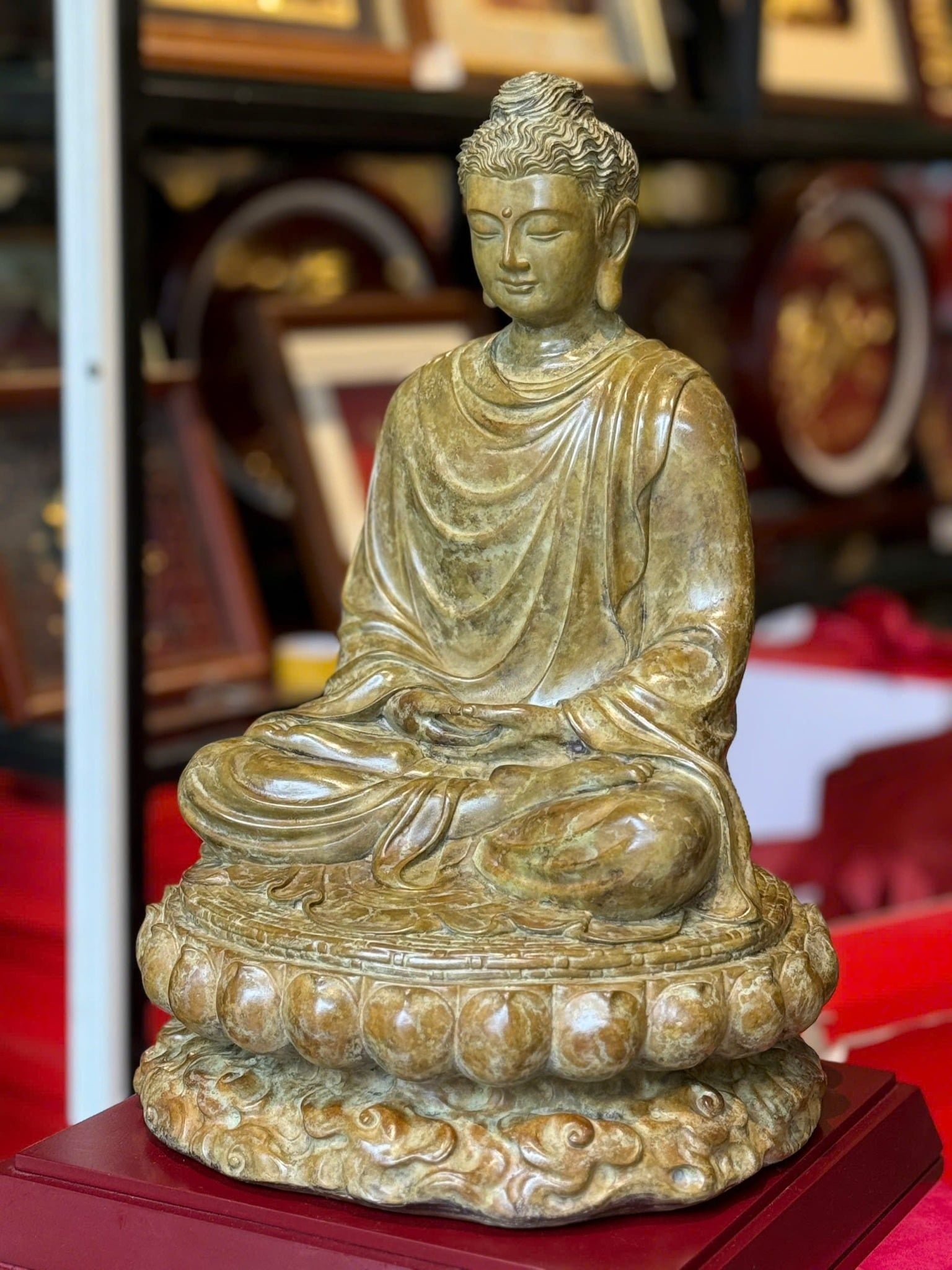 Tượng phật Thích Ca cao 35cm nặng 8,5kg bằng đồng