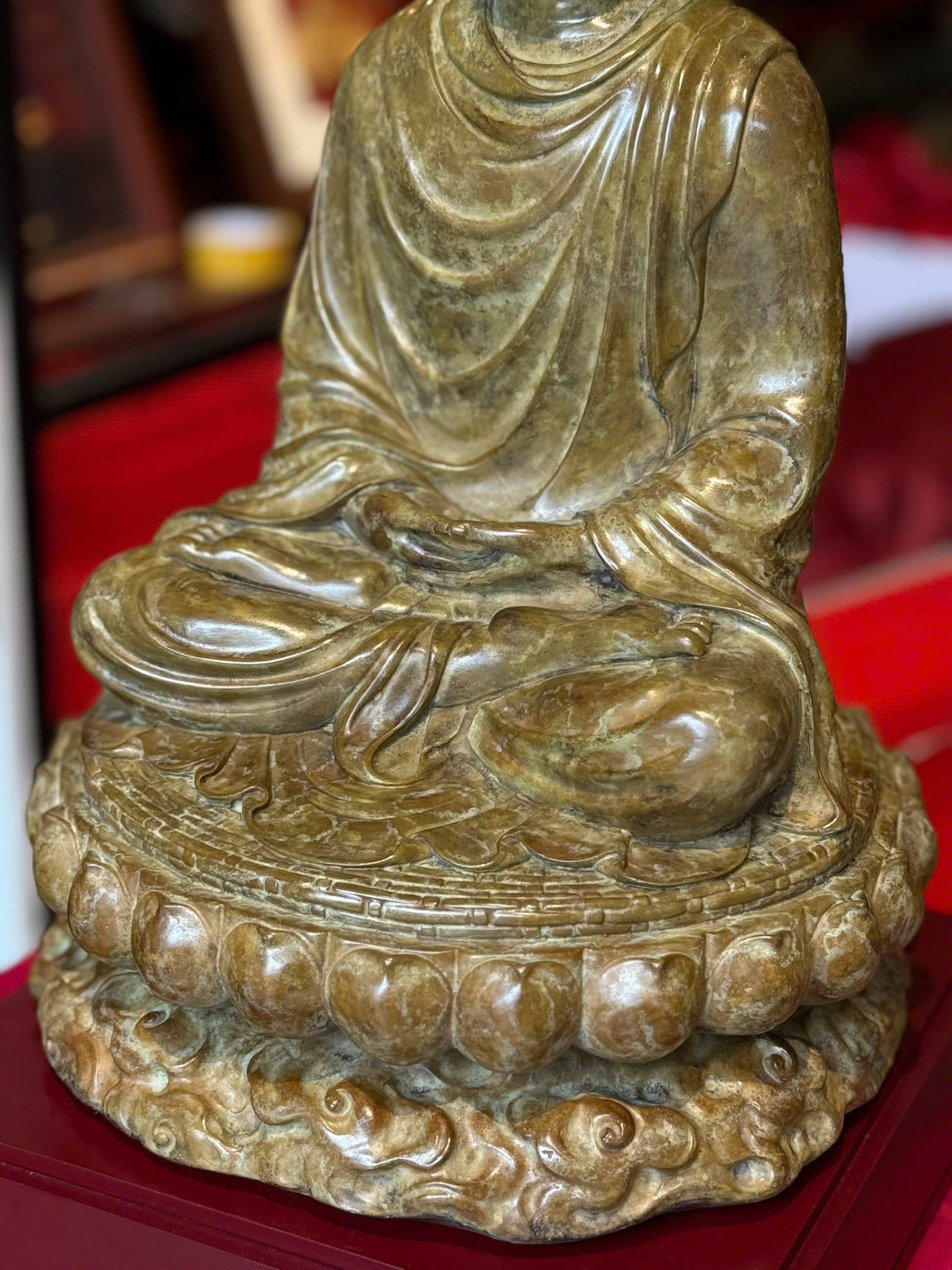 Tượng phật Thích Ca cao 35cm nặng 8,5kg bằng đồng